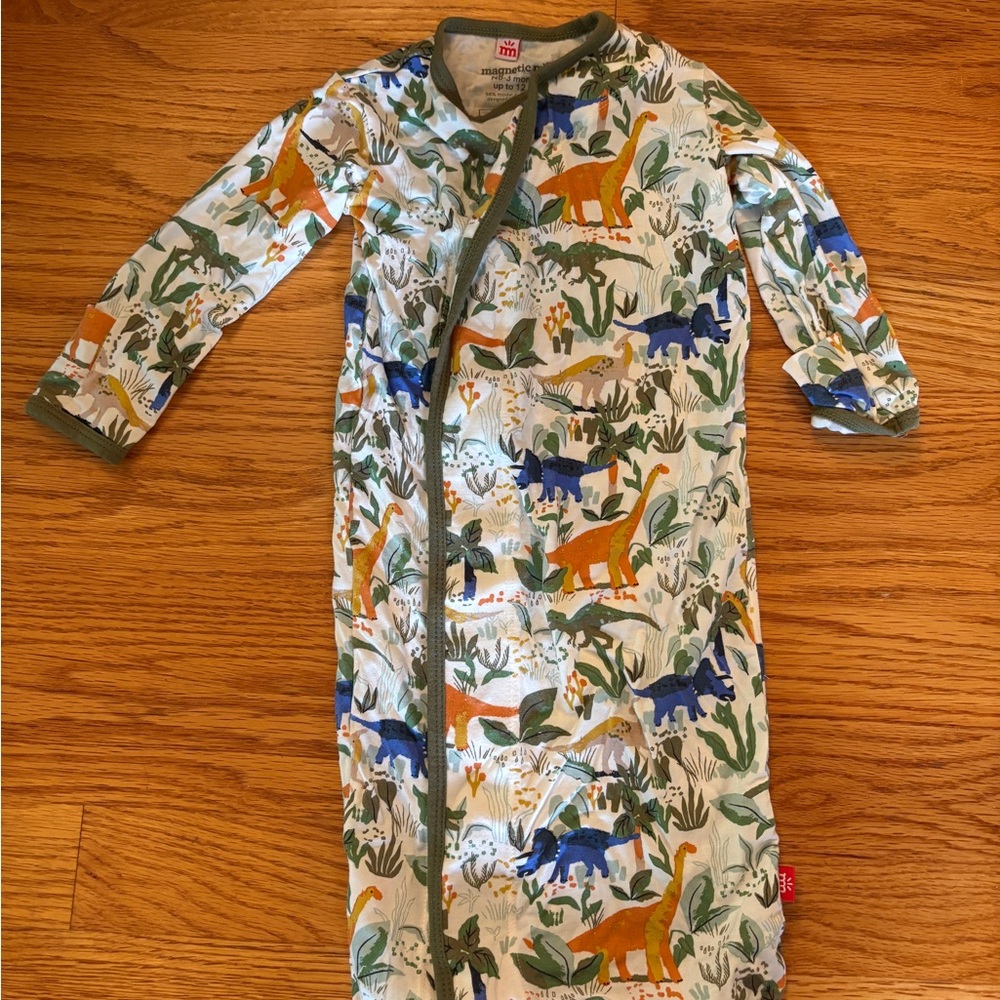 Dinosaur Print Kids Pajamas Magnetic Me 0-3 M
